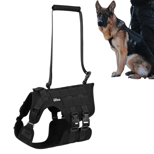 Qpets® Tactical Dog Harness for Medium Sized Dog Vest Harness with Pocket Outdoor Dog Harness with D Ring & Lifting Handle Breathable Oxford Cloth Quick Release Dog Harness, 20-30kg Qpets® Tactical Dog Harness for Medium Sized Dog Vest Harness with Pocket Outdoor Dog Harness with D Ring & Lifting Handle Breathable Oxford Cloth Quick Release Dog Harness, 20-30kg